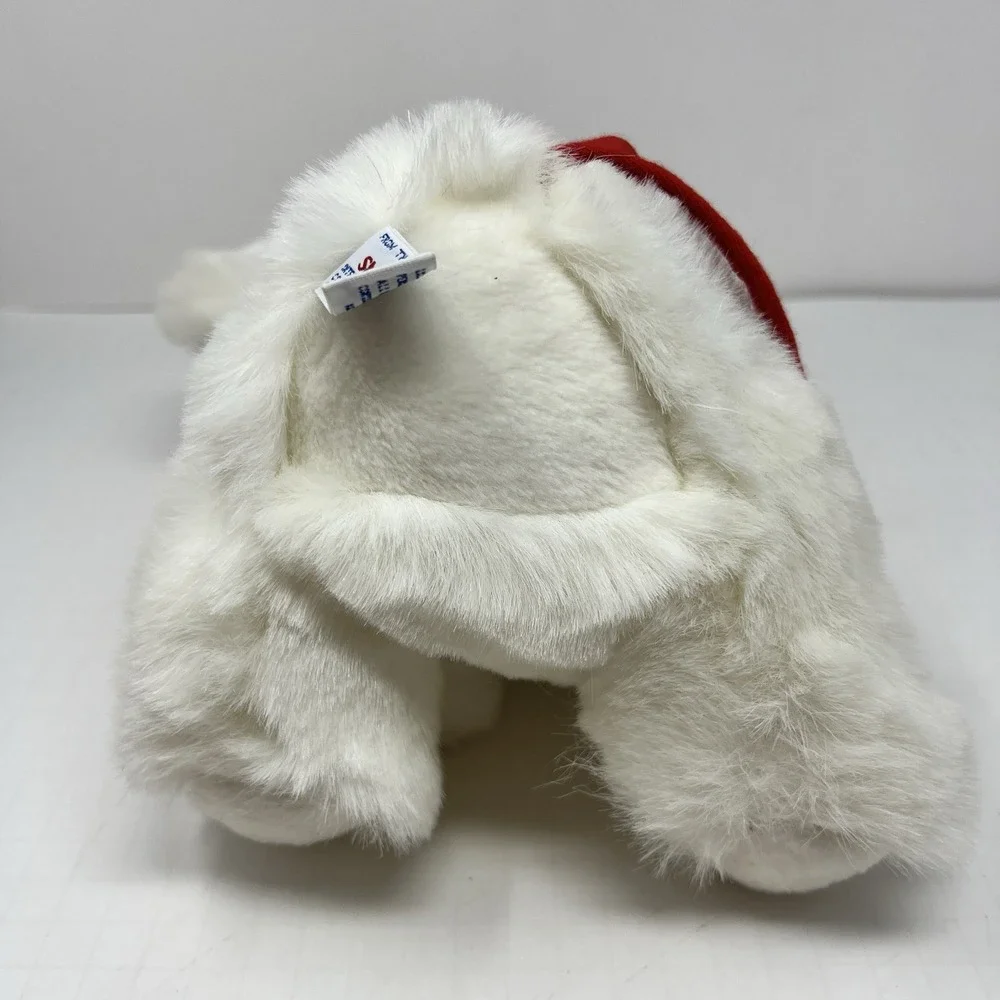 1991 White Mouse Plush 10 Inch Stuffed Animal Plaid Ears‎ World of Smile